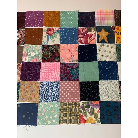 Patchwork Quilting Squares Lot 120 Pieces 2.5" Mixed Patterns & Colors Cotton Fa - Picture 3 of 7